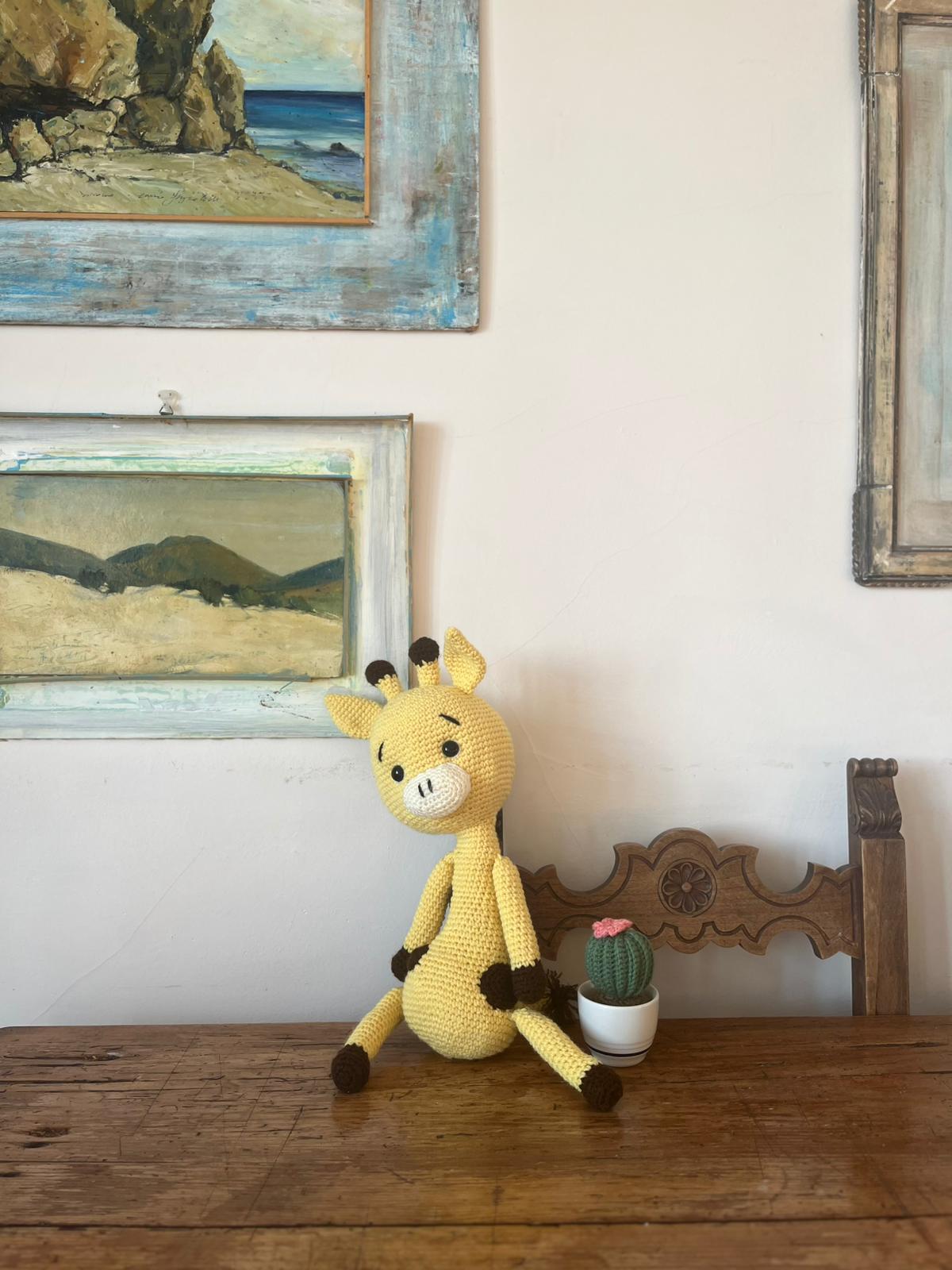 Giraffa Steph 42x22cm - Peluche Personalizzabile in Filato Acrilico