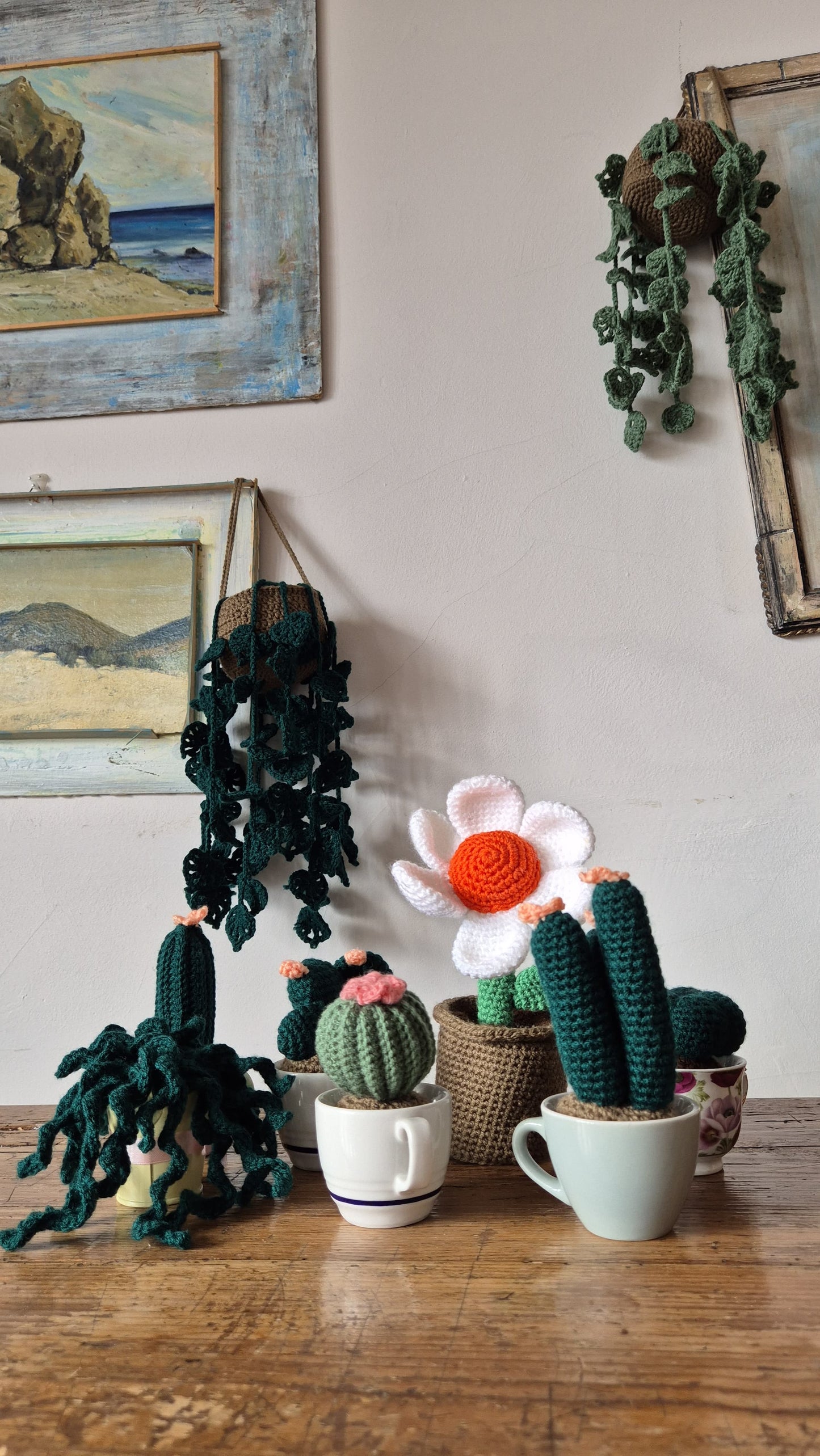 Fiore Daisy - 12x22cm - Decorazione Floreale in Filato Acrilico