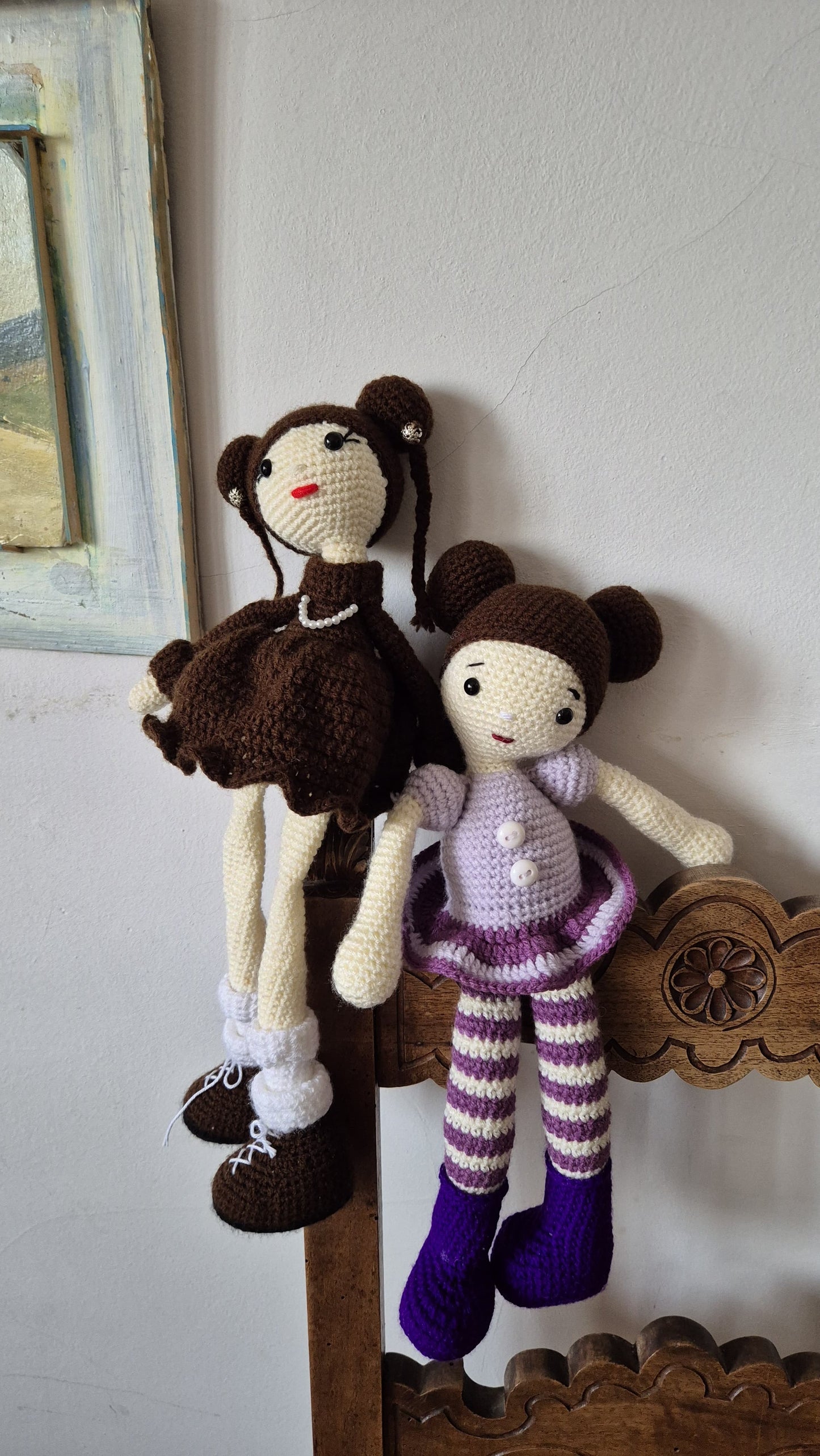 Bambola Tiana 20x39cm - Bambola Personalizzabile in Filato Acrilico