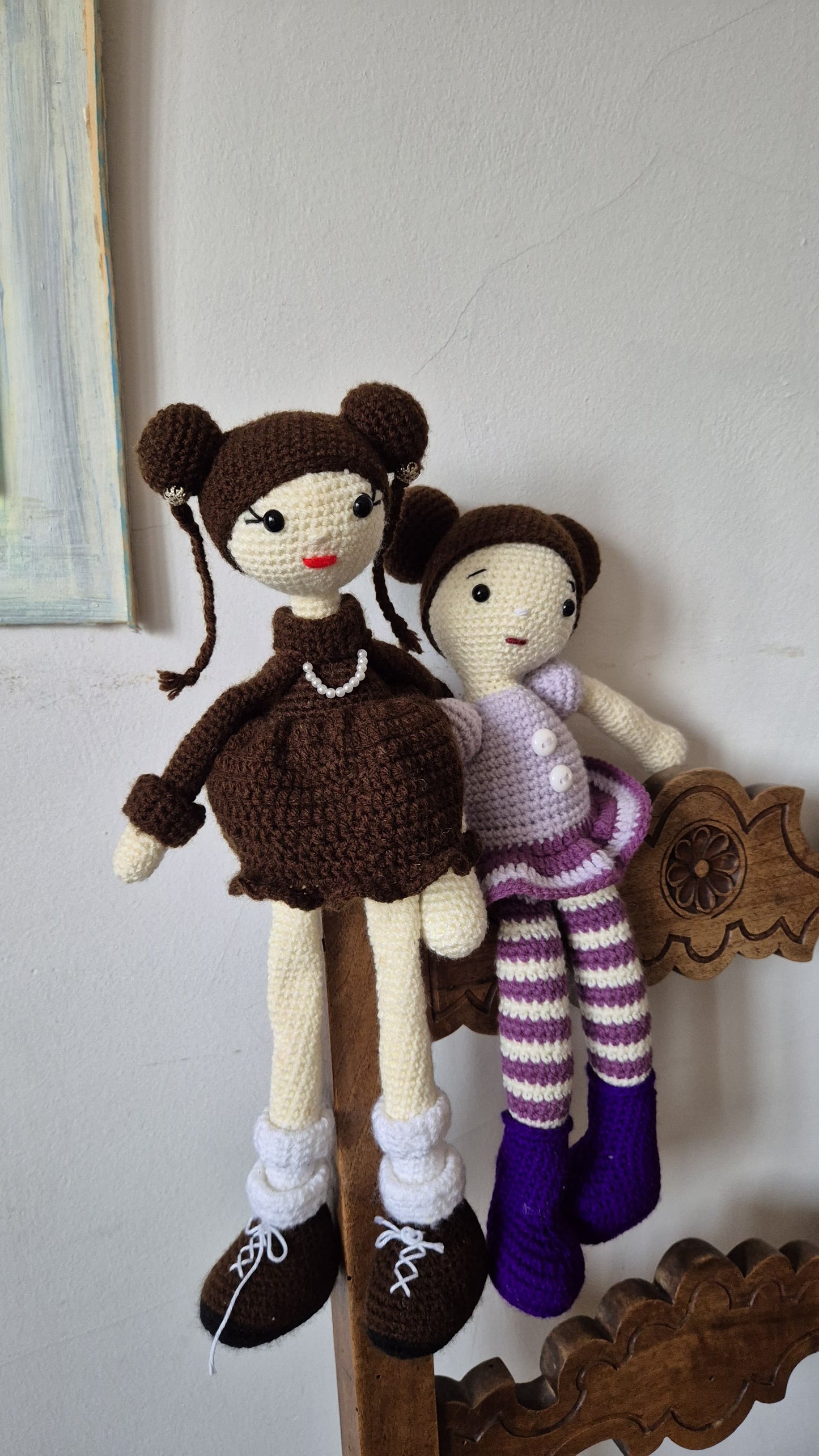 Bambola Wendy 23x38cm - Bambola Personalizzabile in Filato Acrilico