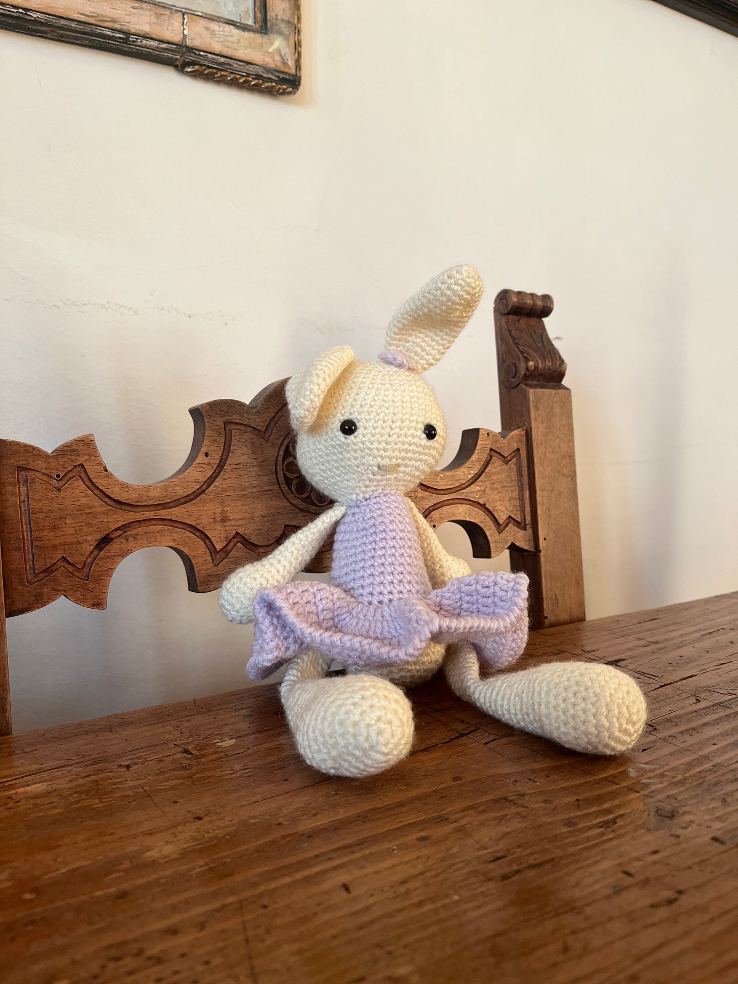 Coniglietta Judy 16x31cm - Peluche Coniglio in Filato Acrilico