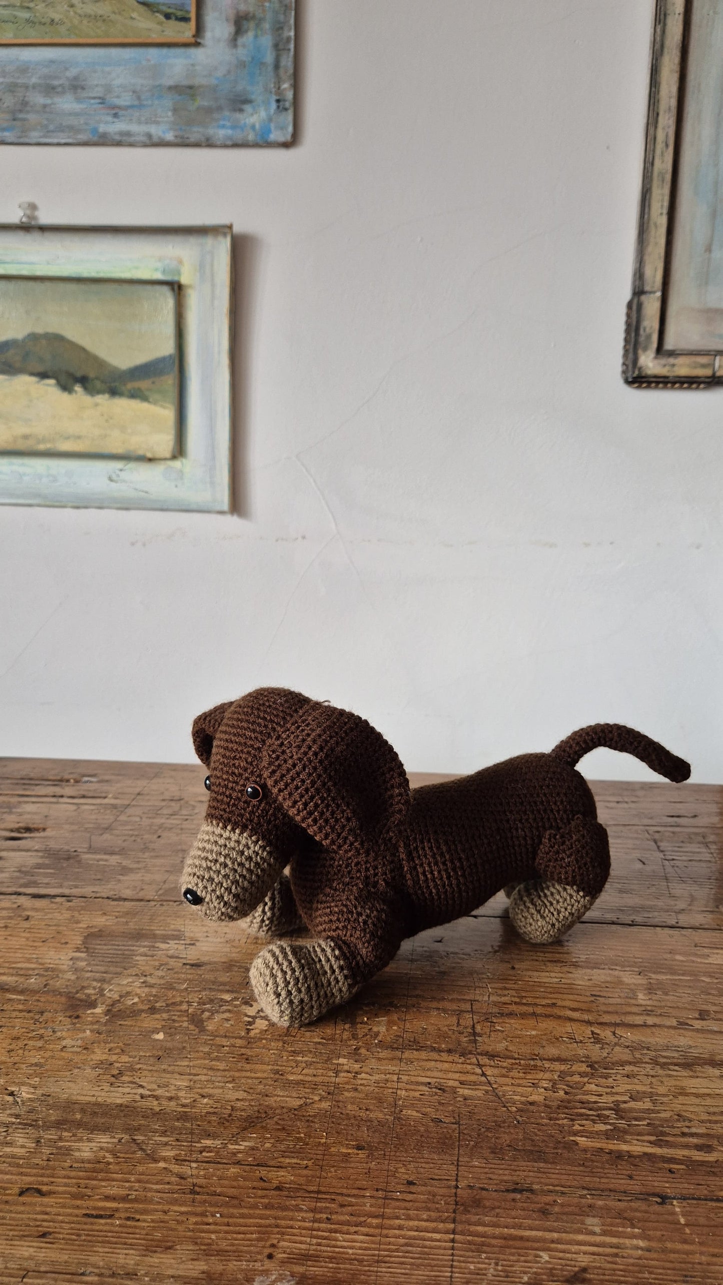 Bassotto Otto 34x21cm - Peluche Personalizzabile in Filato Acrilico