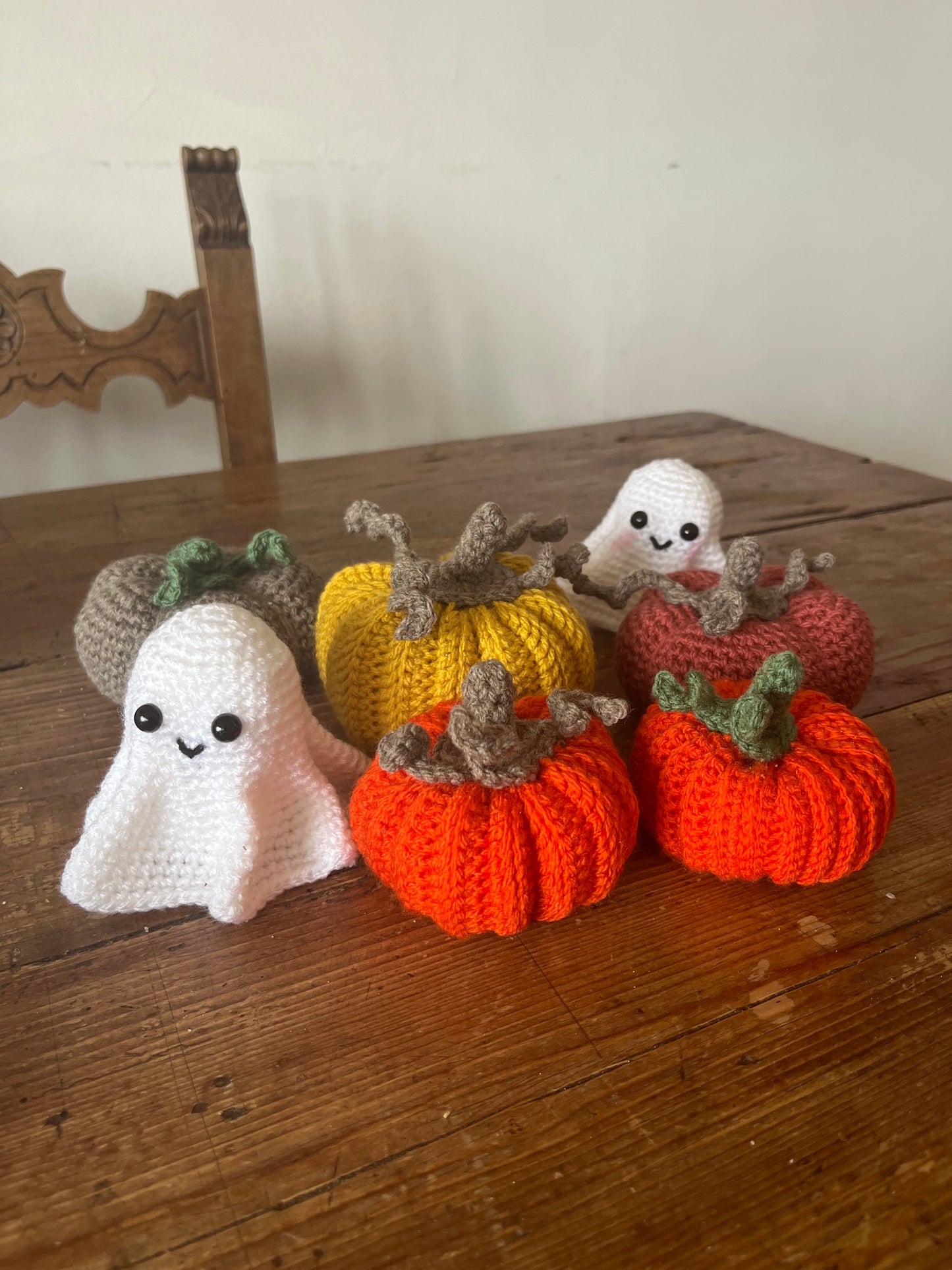 Fantasmino Boh 9x8cm - Decorazioni Halloween in Filato Acrilico