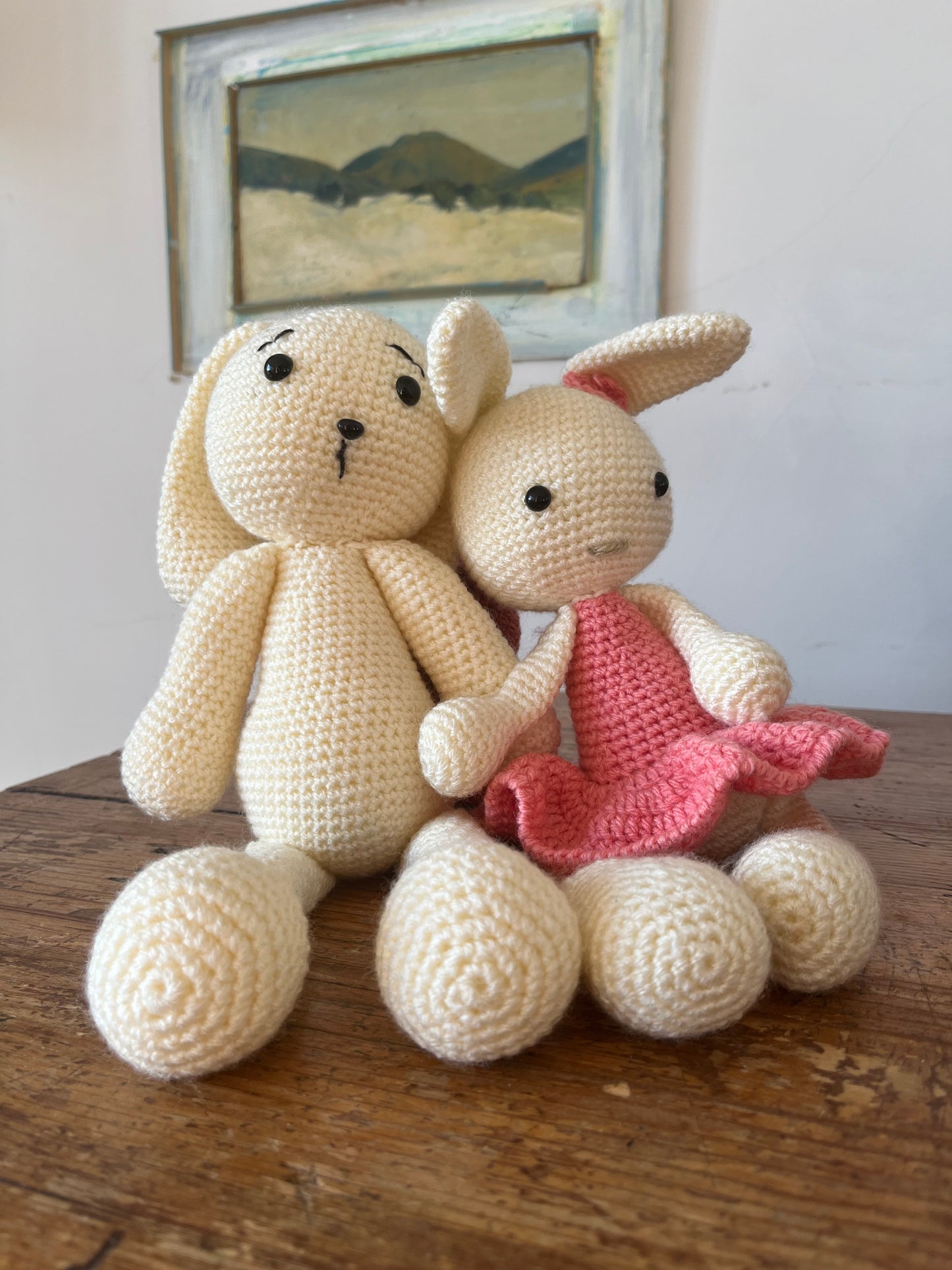 Coniglietta Judy 16x31cm - Peluche Coniglio in Filato Acrilico