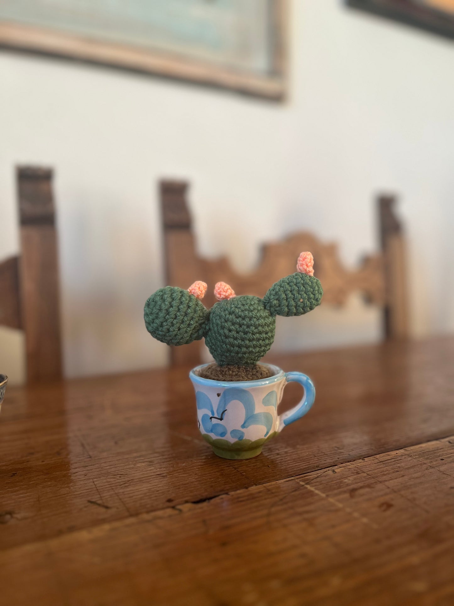 Pianta Dumbo 12x7cm - Decorazione Verde in Filato Acrilico