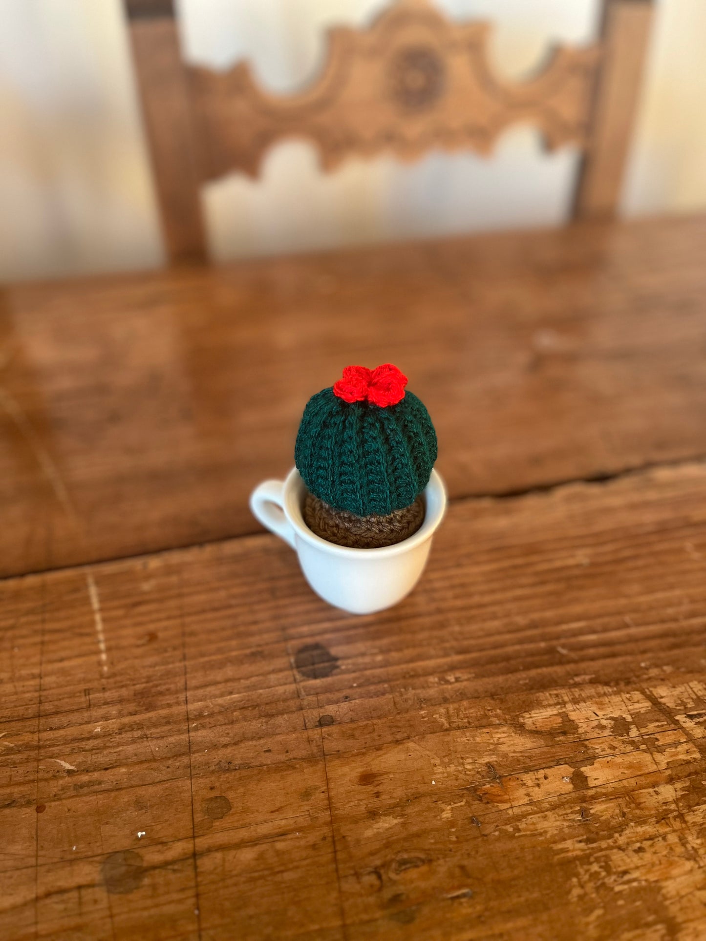 Alma Plant 6x6cm - Green Decoration in Acrylic Yarn