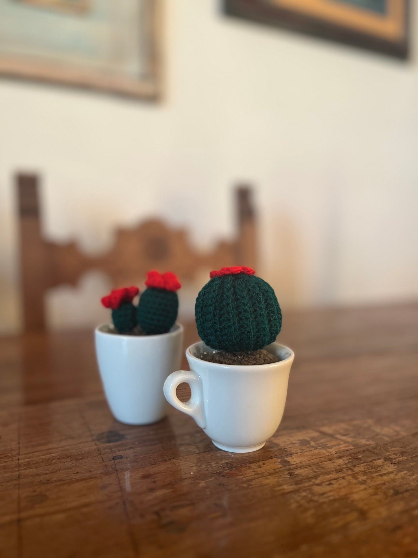 Alma Plant 6x6cm - Green Decoration in Acrylic Yarn