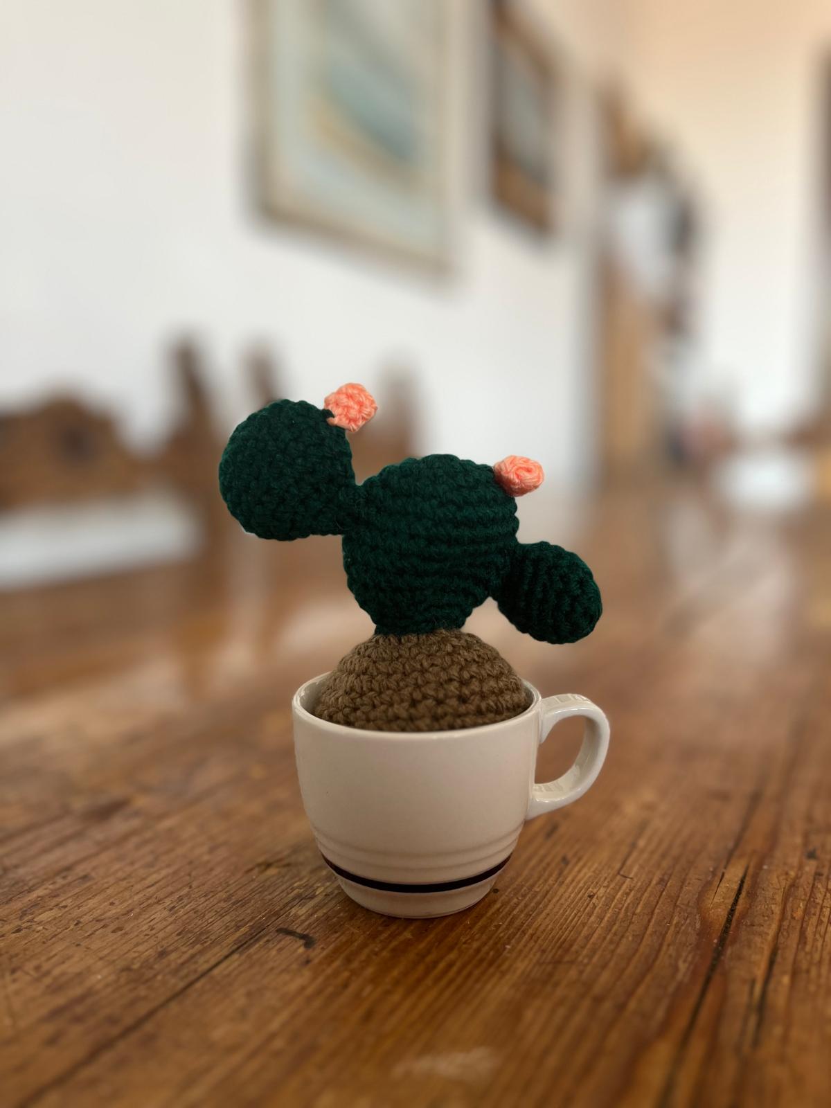 Pianta Dumbo 12x7cm - Decorazione Verde in Filato Acrilico