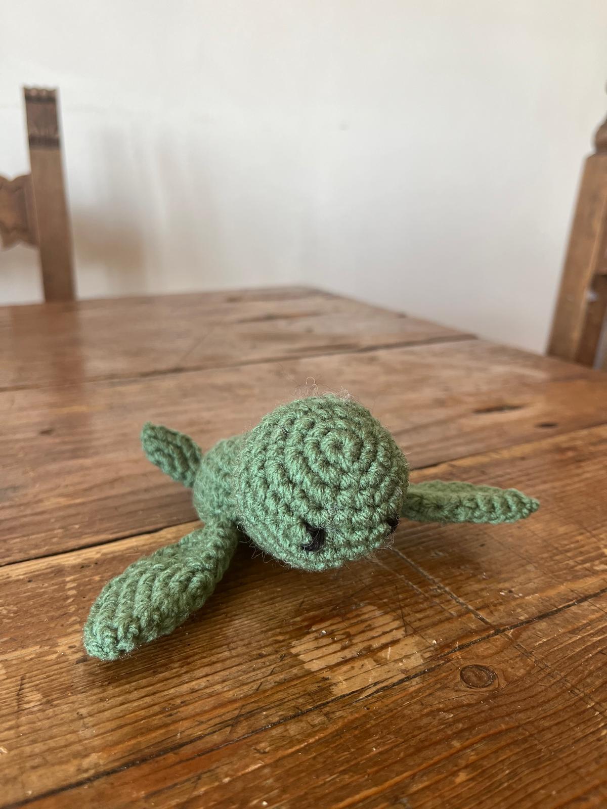 Tartaruga Scorza 16x5cm - Peluche Marino in Filato Acrilico