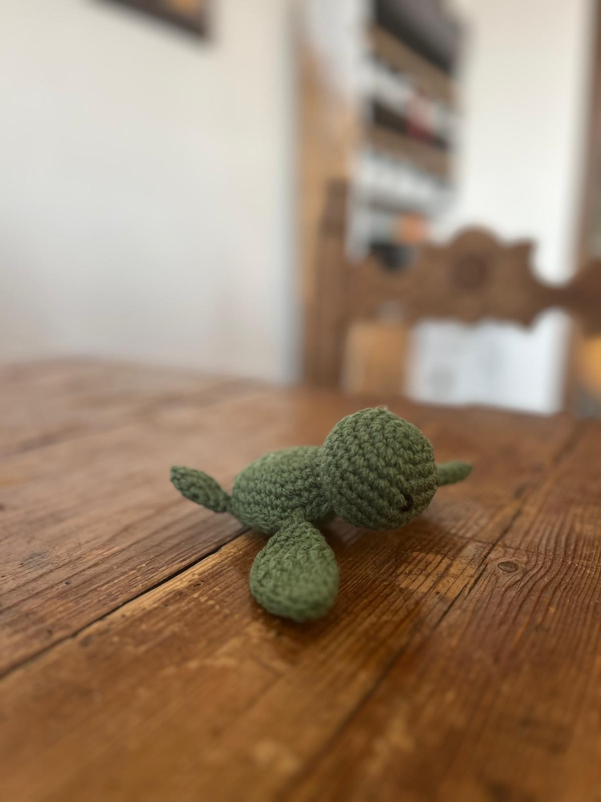 Tartaruga Scorza 16x5cm - Peluche Marino in Filato Acrilico