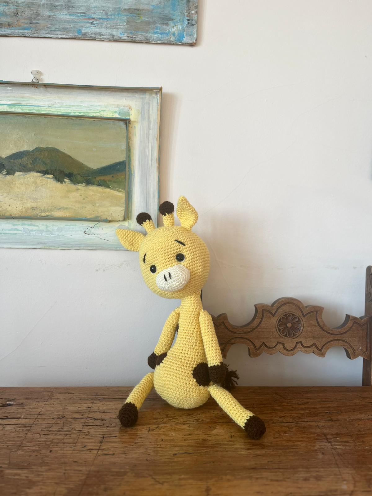 Giraffa Steph 42x22cm - Peluche Personalizzabile in Filato Acrilico