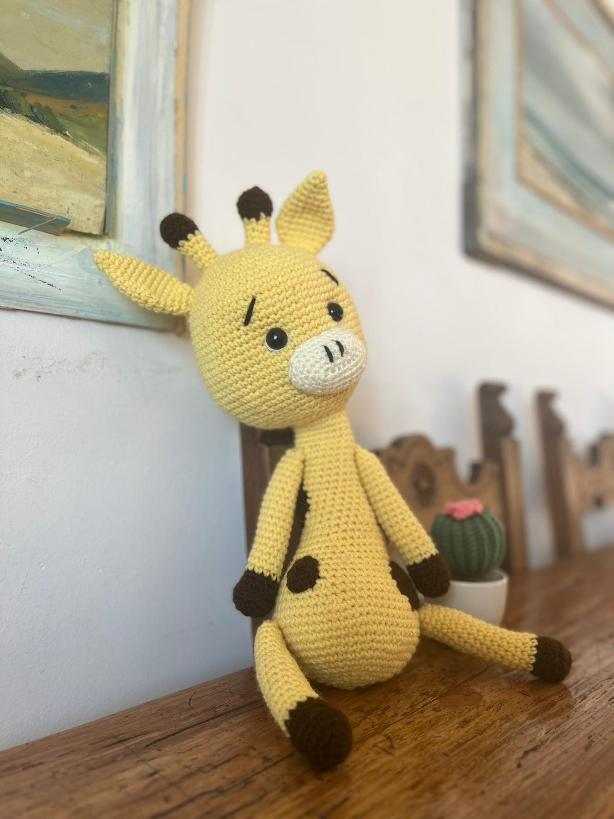 Giraffa Steph 42x22cm - Peluche Personalizzabile in Filato Acrilico