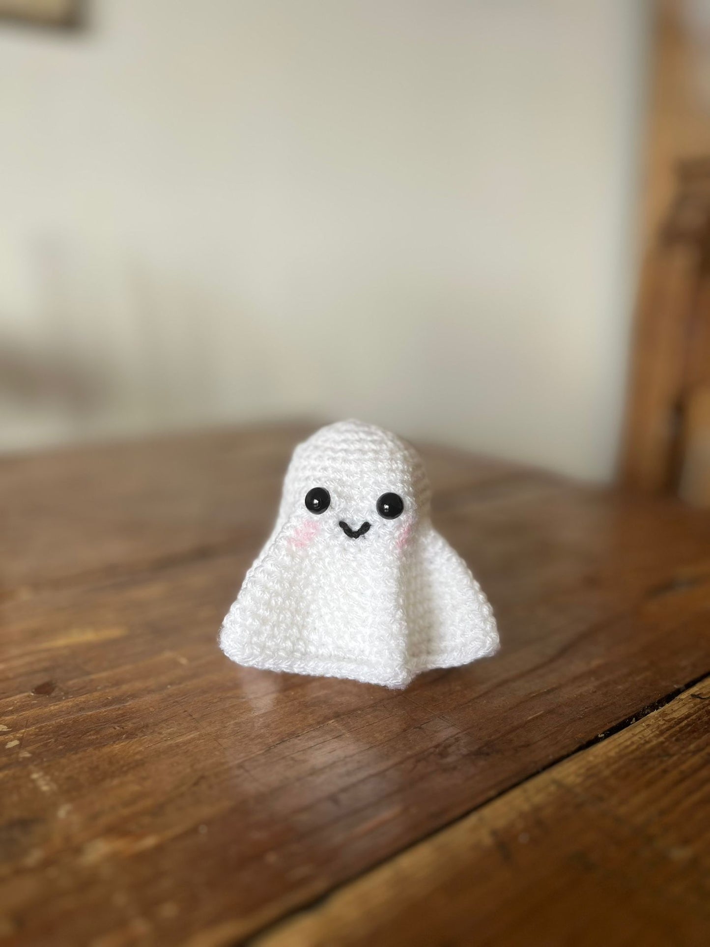 Fantasmino Boh 9x8cm - Decorazioni Halloween in Filato Acrilico