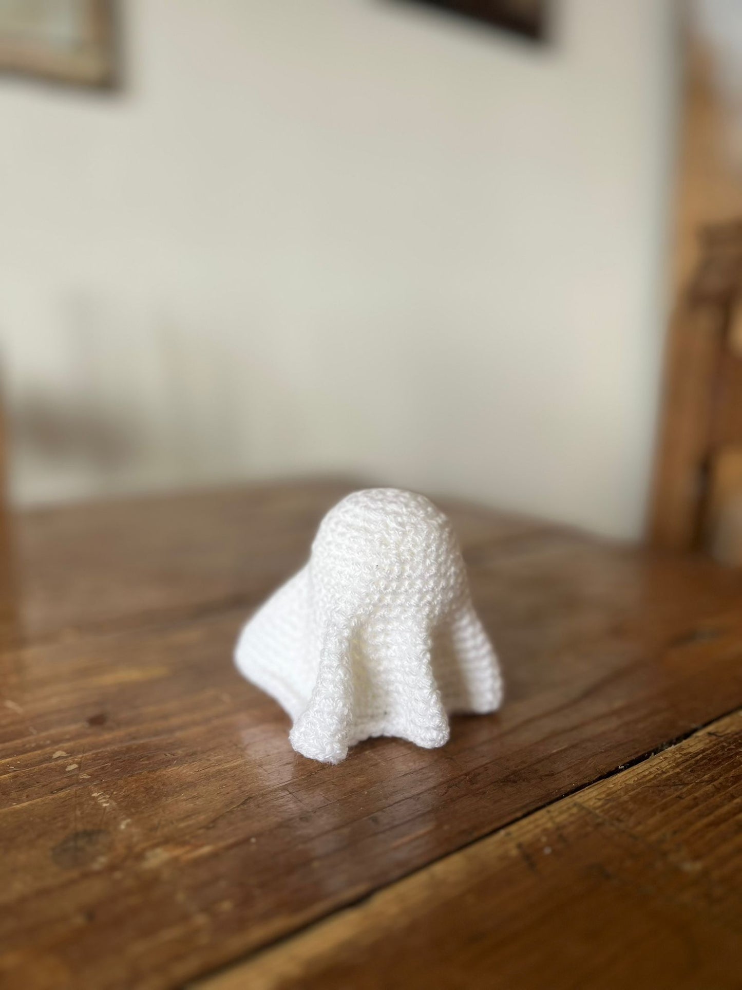 Fantasmino Boh 9x8cm - Decorazioni Halloween in Filato Acrilico