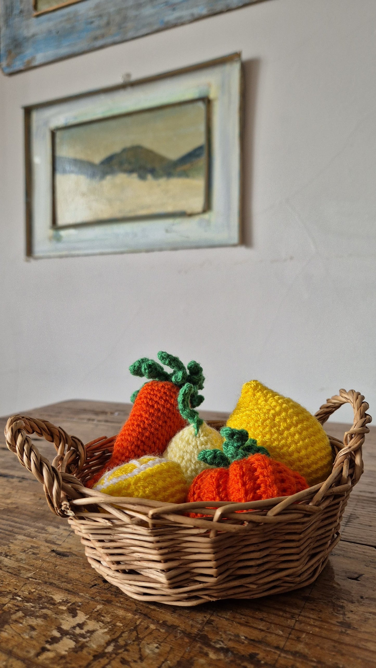 Set Frutta e Verdura - Centrotavola in Filato Acrilico