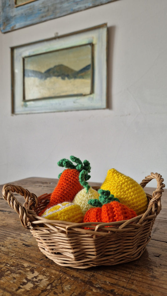 Set Frutta e Verdura - Centrotavola in Filato Acrilico